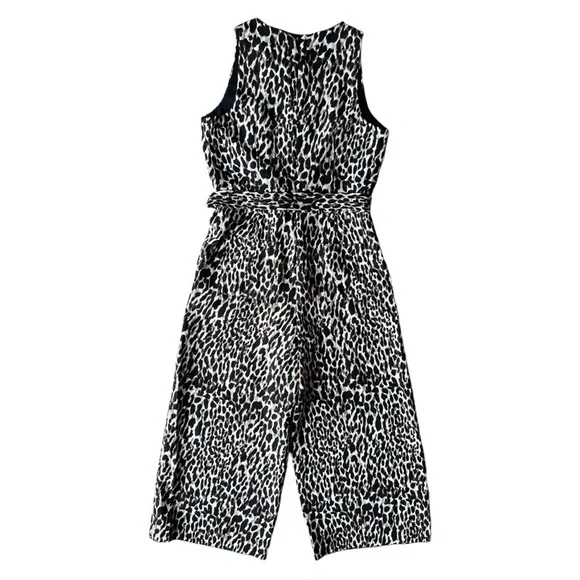 NWT Banana Republic Women’s Leopard Print Crop Wide Leg Sleeveless Jumpsuit, 2 - Picture 3 of 13